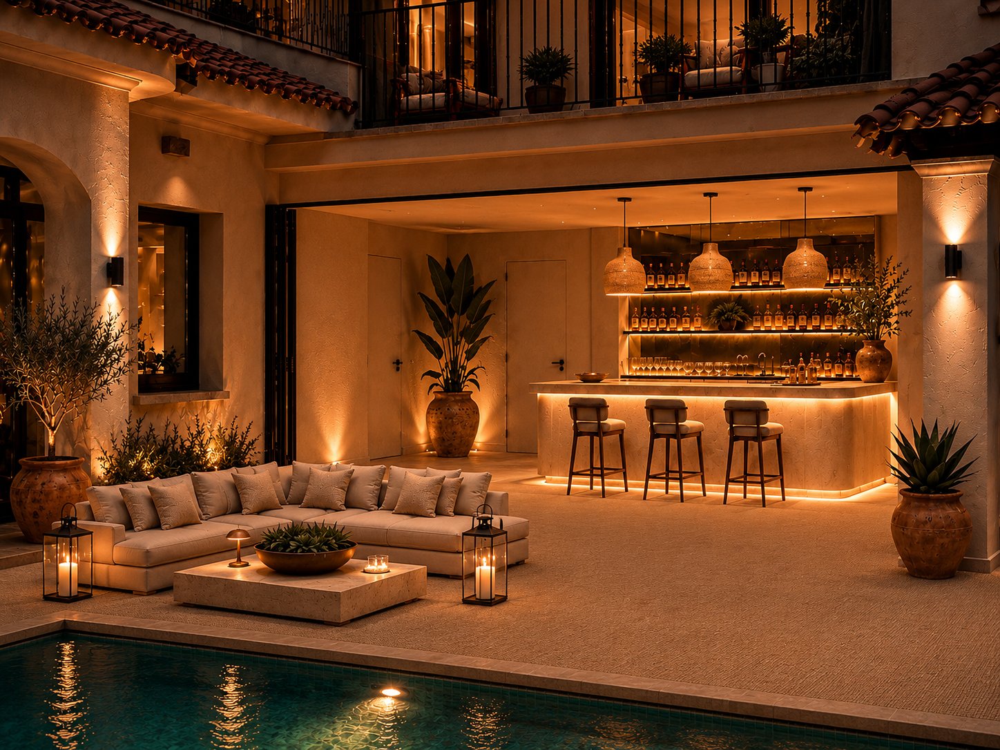 Poolside atmosphere
